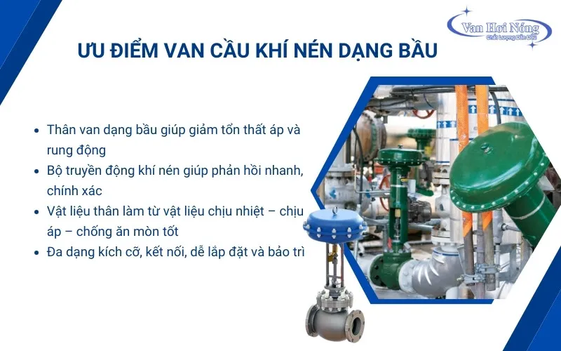 Lý do van cầu điều khiển khí nén dạng bầu được tin dùng trong các hệ thống