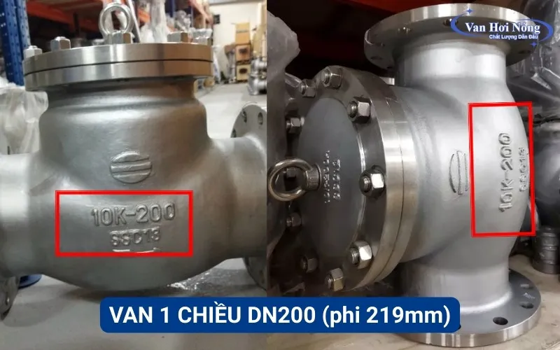 Van một chiều DN200 dùng cho hệ thống đường ống lớn