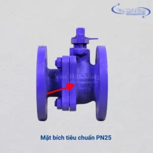Van bi ETM 2 thân nối bích PN25