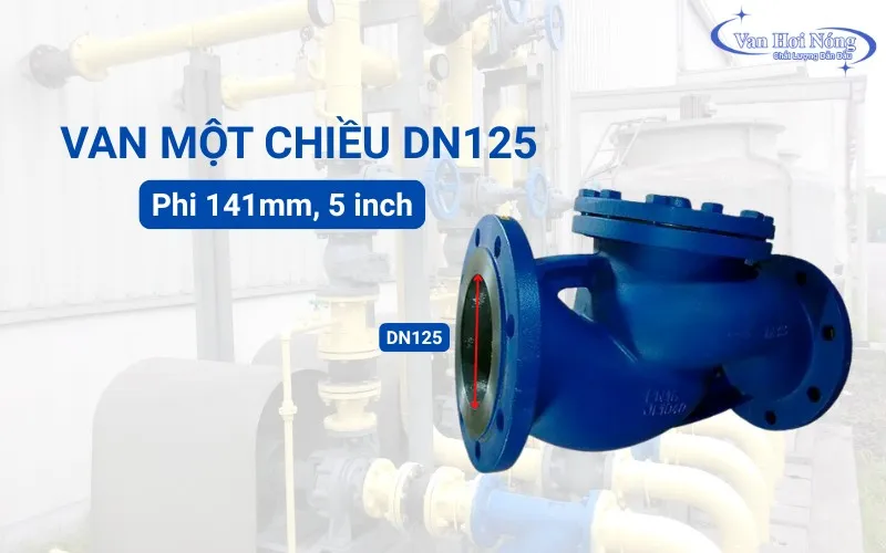 Van một chiều DN125 có đường kính trong phù hợp hệ thống ống phi 141mm