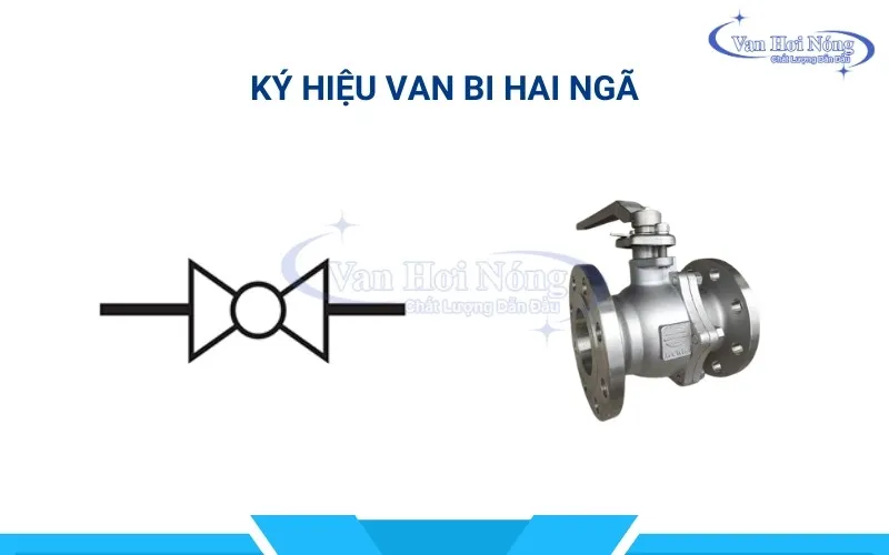 Van bi 2 ngã ký hiệu đơn giản