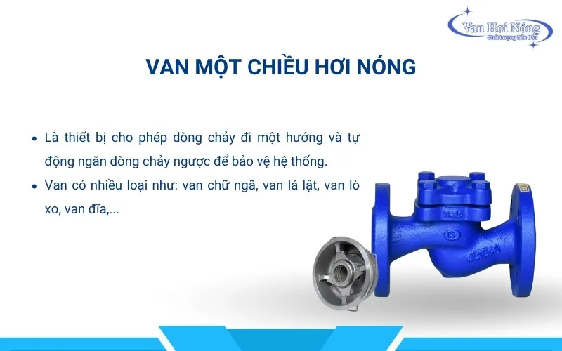 Van 1 chiều chỉ cho phép dòng chảy lưu thông một hướng