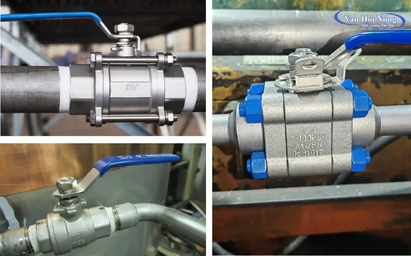 Các hệ thống lắp đặt van bi ren