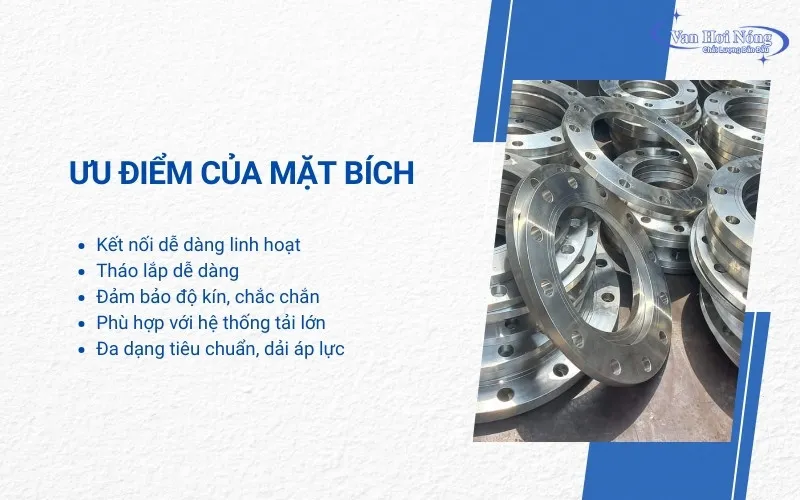 Mặt bích được đánh giá cao về độ bền, khả năng làm kín tốt