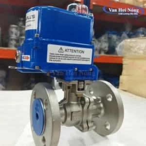 Van bi 2 mảnh nối bích điều khiển điện Kosaplus Hàn Quốc