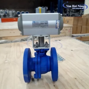 Van bi 2 mảnh nối bích điều khiển khí nén Haitima Đài Loan