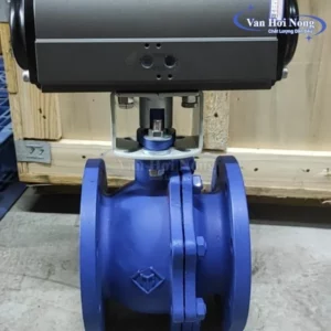 Van bi 2 mảnh nối bích điều khiển khí nén Kosaplus Hàn Quốc