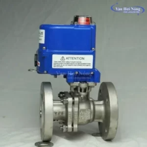 Van bi inox mặt bích 2 mảnh điều khiển điện Hàn Quốc