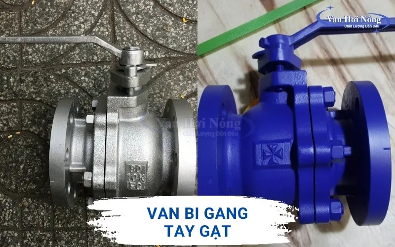 Van bi gang chịu nhiệt vận hành thủ công bằng tay gạt
