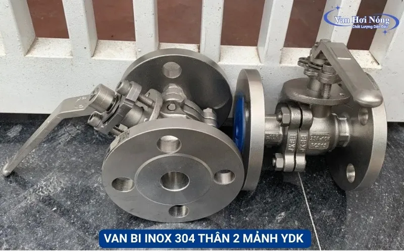 Hình ảnh van bi inox 2 mảnh thương hiệu YDK