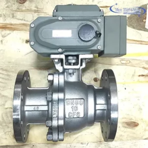 Van bi inox nối bích điều khiển điện tuyến tính Haitima