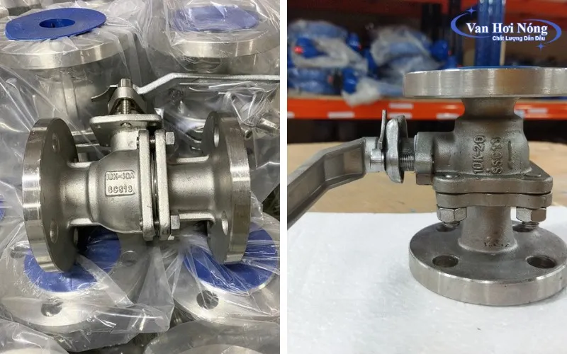 Van bi lắp bích inox Van Hơi Nóng phân phối