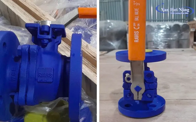 Van bi thép nối bích Ravis Đài Loan