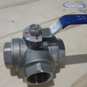 Van bi inox 3 ngã tay gạt