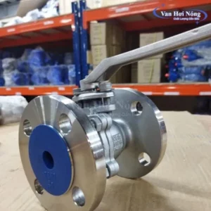 Van bi inox nối bích tay gạt