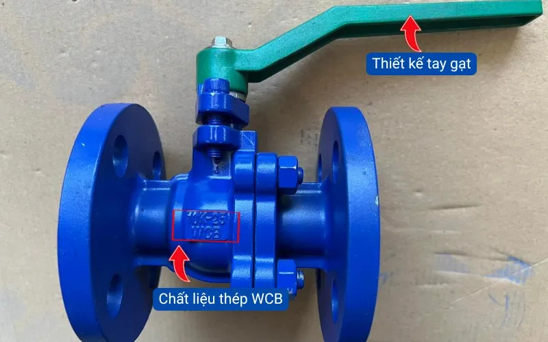 Van bi thép tay gạt có thiết kế vận hành tiện lợi