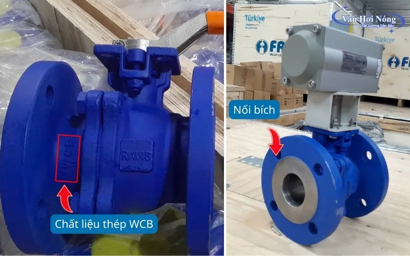 Van bi làm từ thép WCB kết nối bích chắc chắn