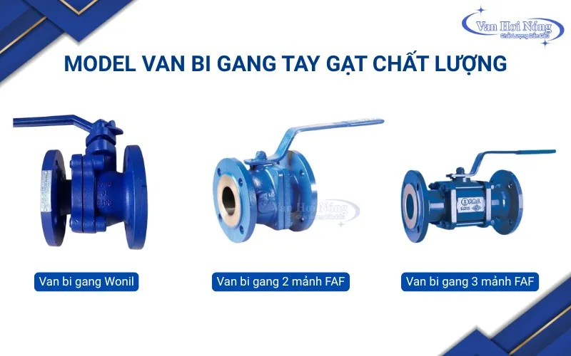 Các loại van bi gang vận hành tay gạt tại Van Hơi Nóng