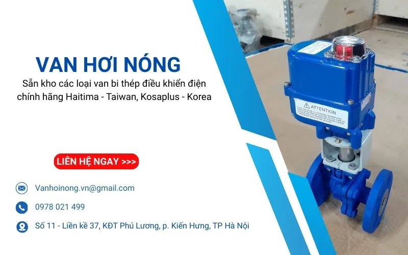 Van Hơi Nóng sẵn kho các loại van bi thép điều khiển bằng điện