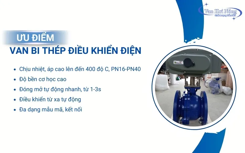 Các ưu điểm của van bi thép động cơ điện