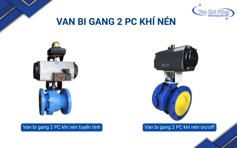 Van bi gang 2 PC điều khiển khí nén