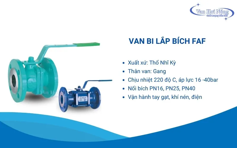 Van bi gang mặt bích thương hiệu Châu Âu