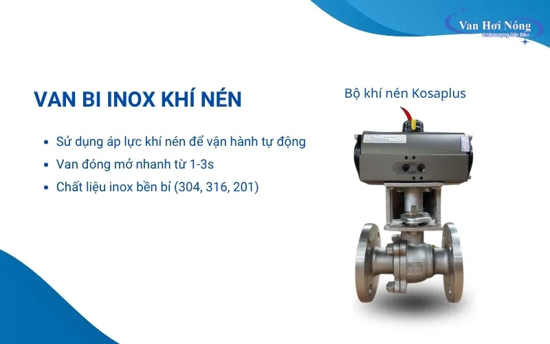 Van bi inox khí nén chất lượng cao