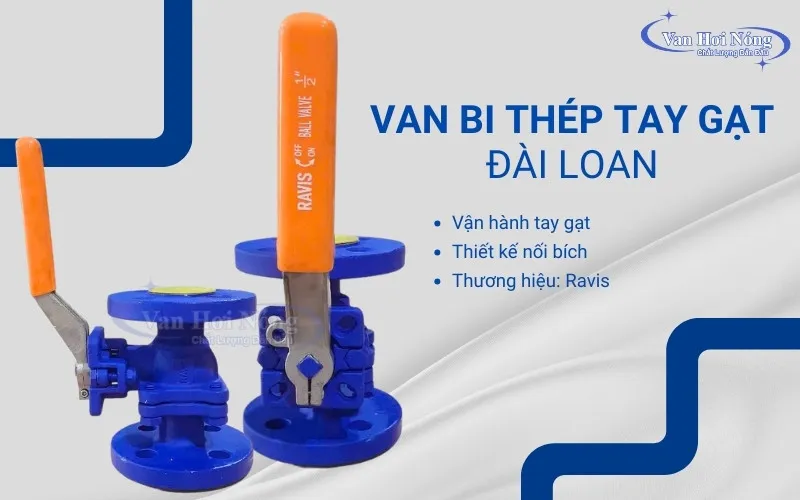 Van bi thép tay gạt Đài Loan hiệu Ravis