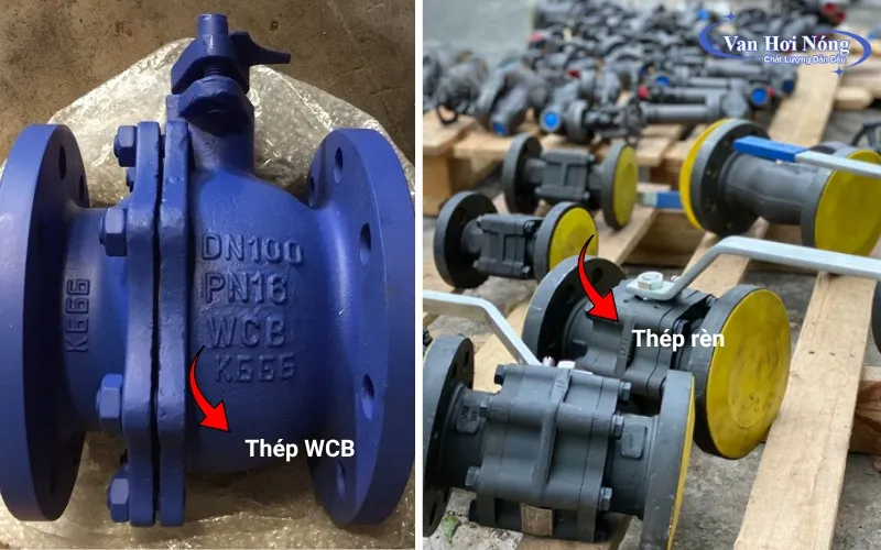 Van bi thép áp lực cao phân theo chất liệu
