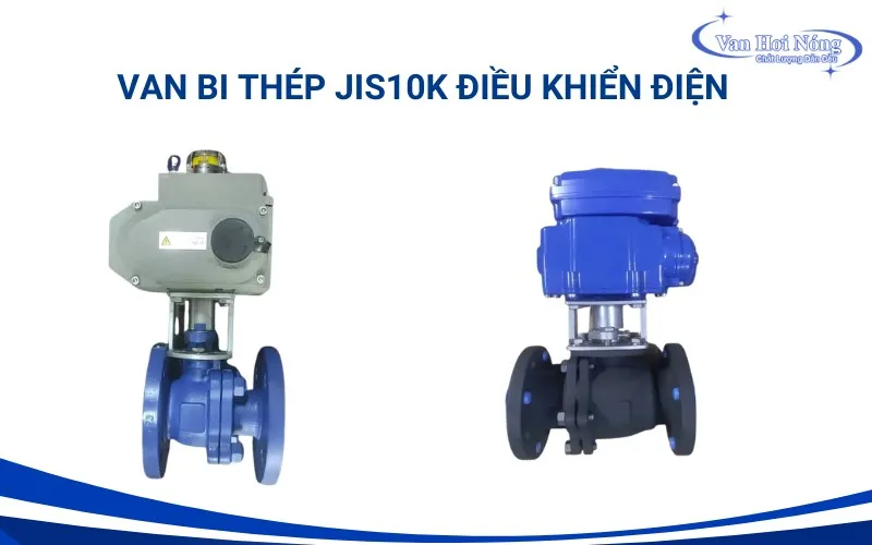 Van bi thép mặt bích JIS10K điều khiển tự động bằng điện