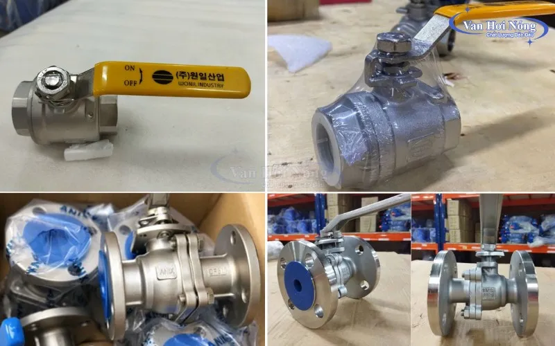 Các mẫu van bi thép không gỉ tay gạt tại Van Hơi Nóng