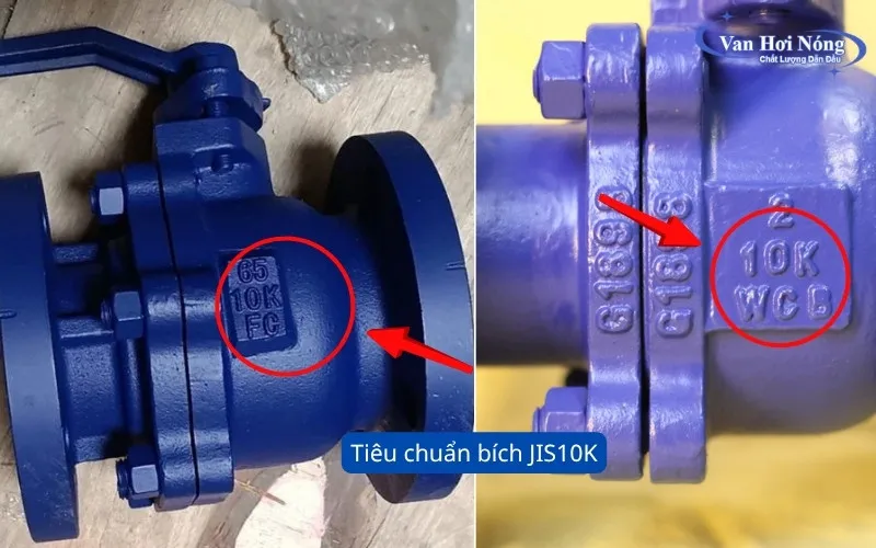 Van bi thép JIS10K chuyên dùng cho hệ thống áp suất 10bar
