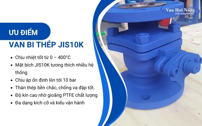 Ưu điểm của van bi thép JIS10K