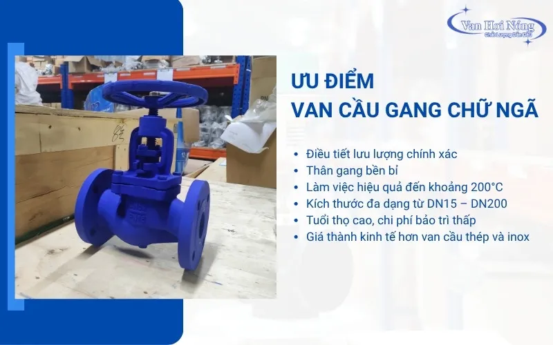 Van cầu chữ ngã gang được đánh giá cao nhờ sở hữu nhiều ưu điểm
