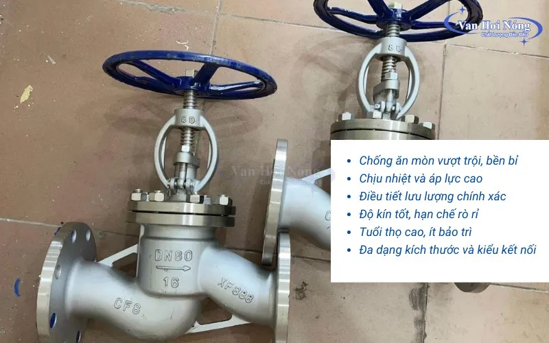 Van chữ ngã inox và các ưu điểm nổi bật