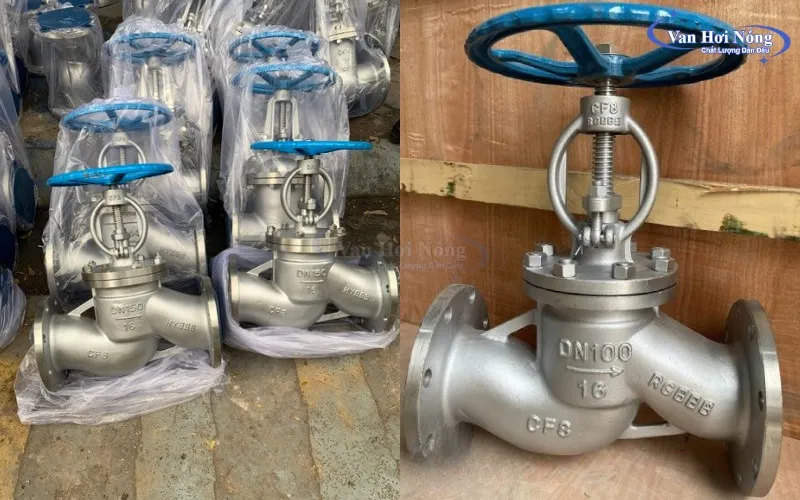 Van cầu chữ ngã inox 304 thông dụng trong các hệ thống hơi nóng