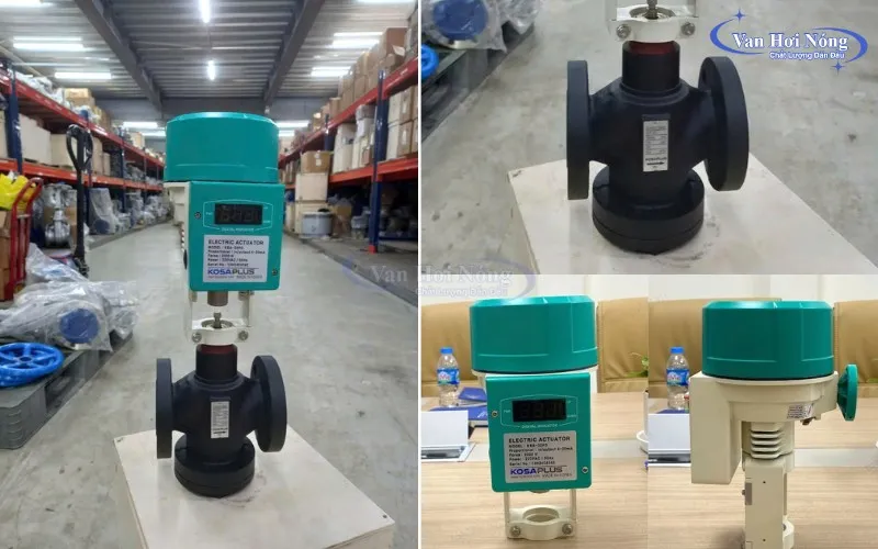 Van cầu gang chữ ngã điều khiển điện Hàn Quốc