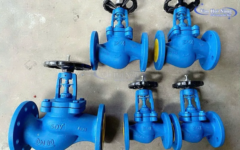 Van cầu gang Soy thiết kế thân van chữ ngã