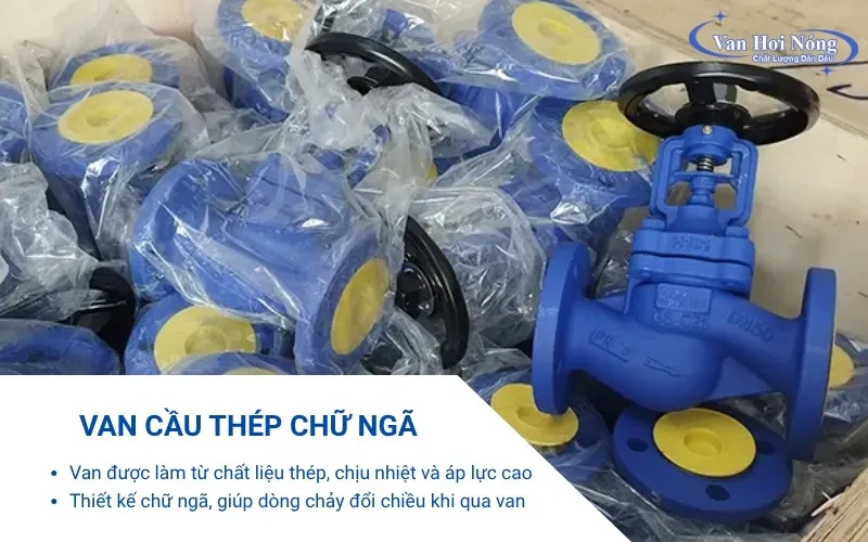 Van cầu thép chữ ngã chuyên dùng cho hệ thống áp lực cao