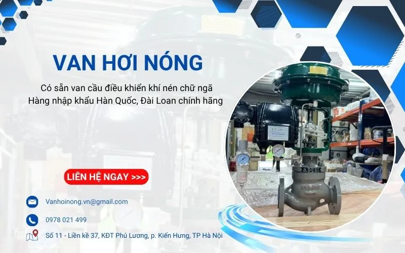 Van Hơi Nóng - Phân phối chính hãng van cầu điều khiển khí nén chữ ngã