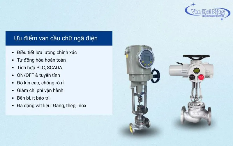 Van cầu chữ ngã điều khiển điện và các ưu điểm nổi bật