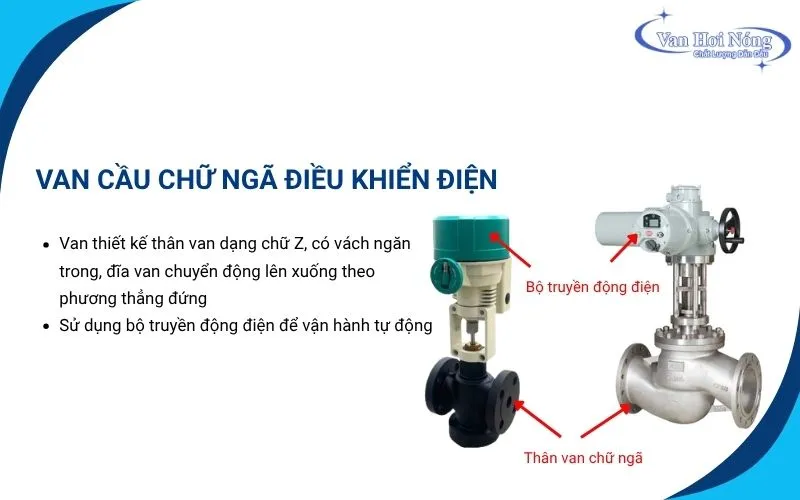 Van cầu chữ ngã điều khiển điện vận hành tự động nhanh chóng