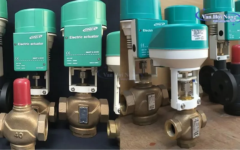 Van cầu đồng điều khiển điện nối ren