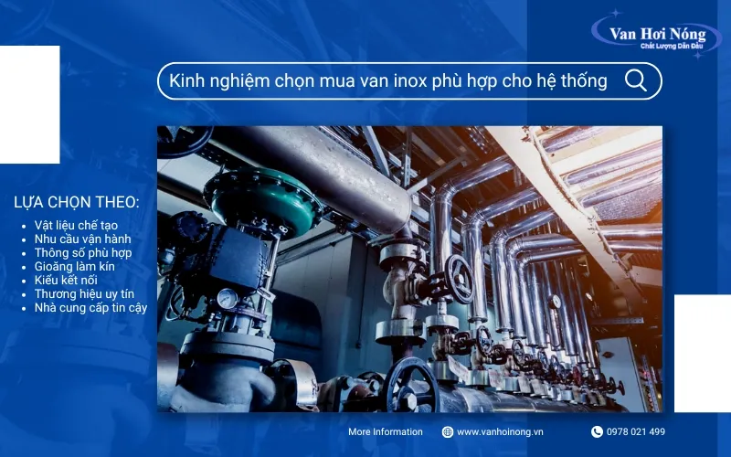 Cách chọn mua van hơi inox phù hợp cho từng hệ thống