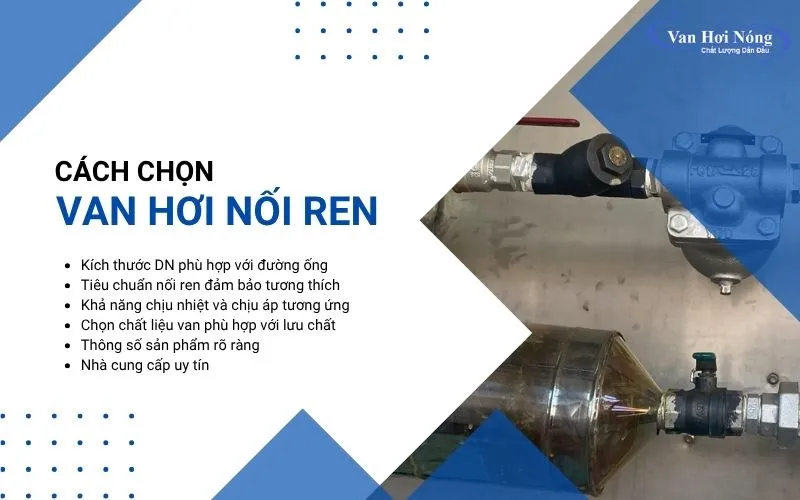 6 tiêu chí lựa chọn van công nghiệp nối ren cho hệ thống hơi