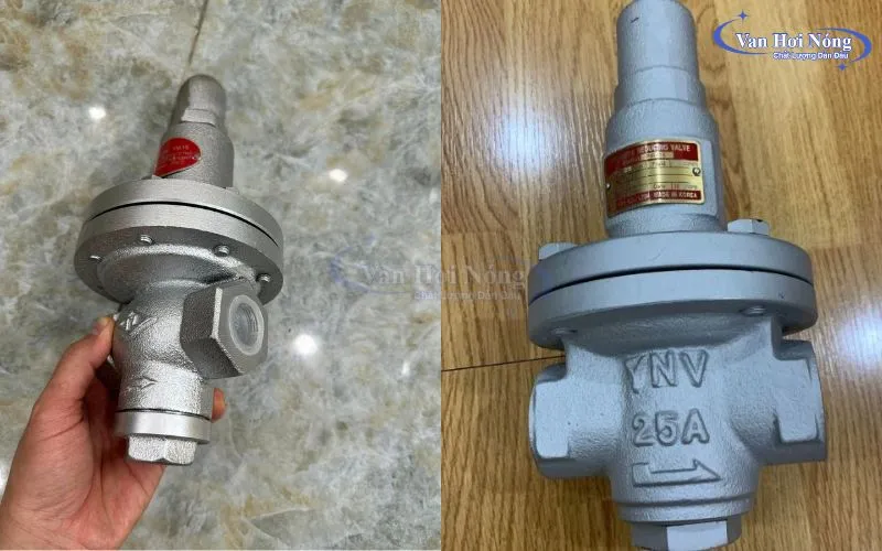 Van giảm áp nối ren giúp duy trì áp suất đầu ra ổn định ~8-10bar