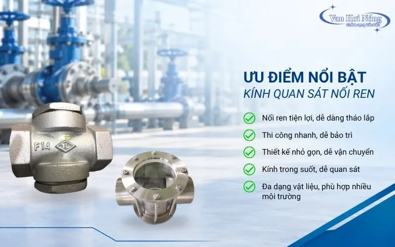 Ưu điểm nổi bật của kính quan sát nối ren