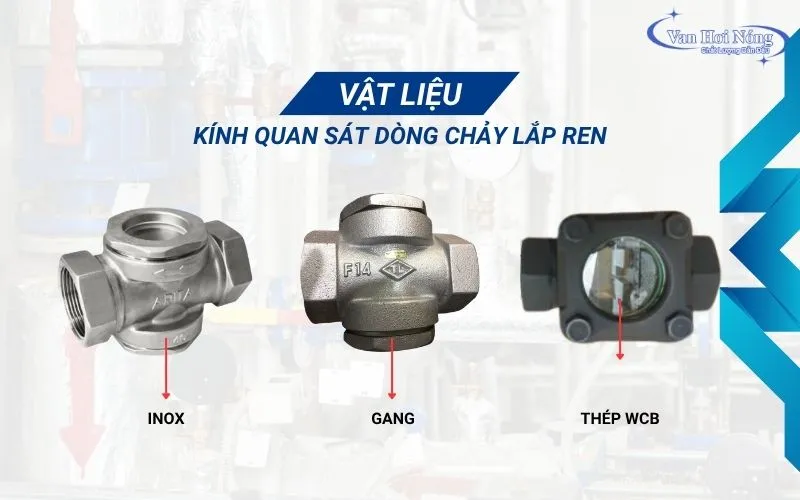 Vật liệu chế tạo kính quan sát lắp ren